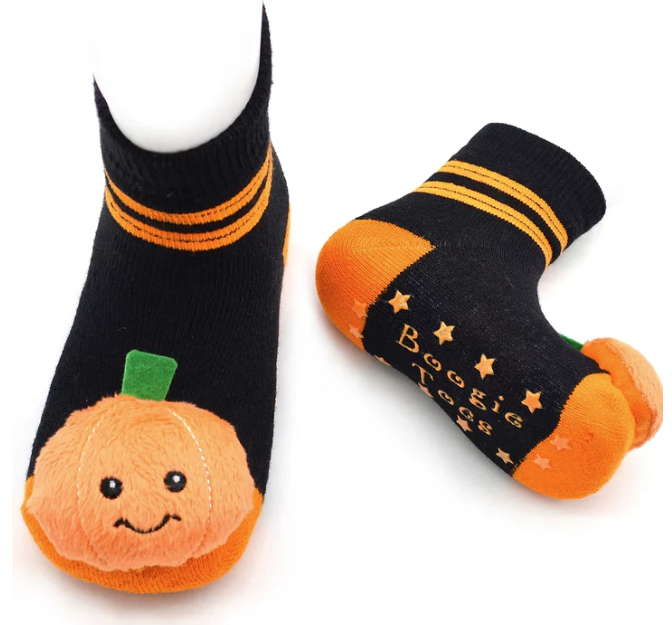 Pumpkin Baby Rattle Socks
