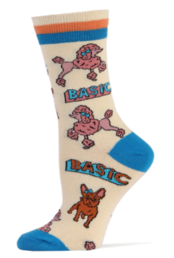 Basic Bitch Frenchie and Poodle Women's Crew Socks