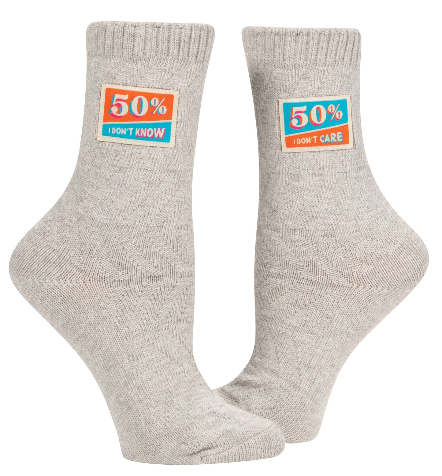 50% I Don't Know Unisex Tag Socks