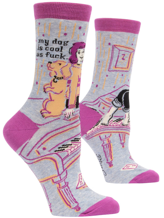 My Dog Is Cool As F**ck Women's Crew Socks