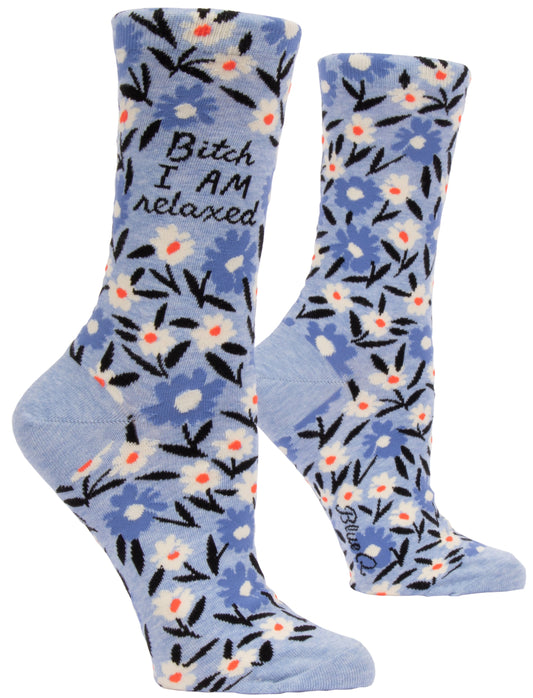 Bitch I AM Relaxed Women's Crew Socks