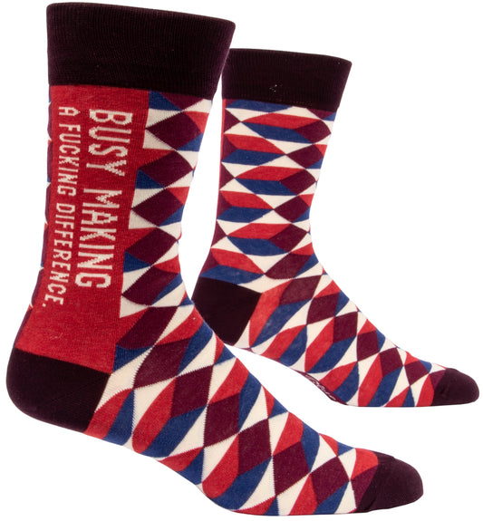 Busy Making a F**cking Difference Men's Crew Socks