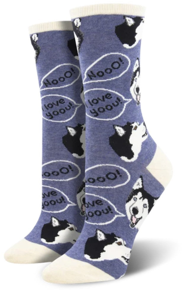 Howling Husky Women's Crew Socks